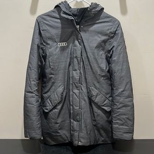 Helly Hansen Charcoal Audi Puffer Parka Ski Jacket Coat